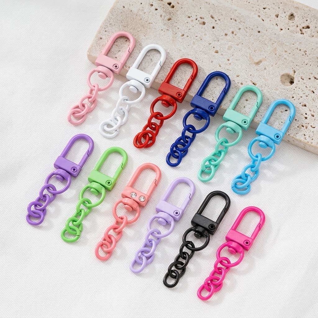 Jewelry Making Hoops - 20pcs Keyring Lobster Clasp Spring Buckle