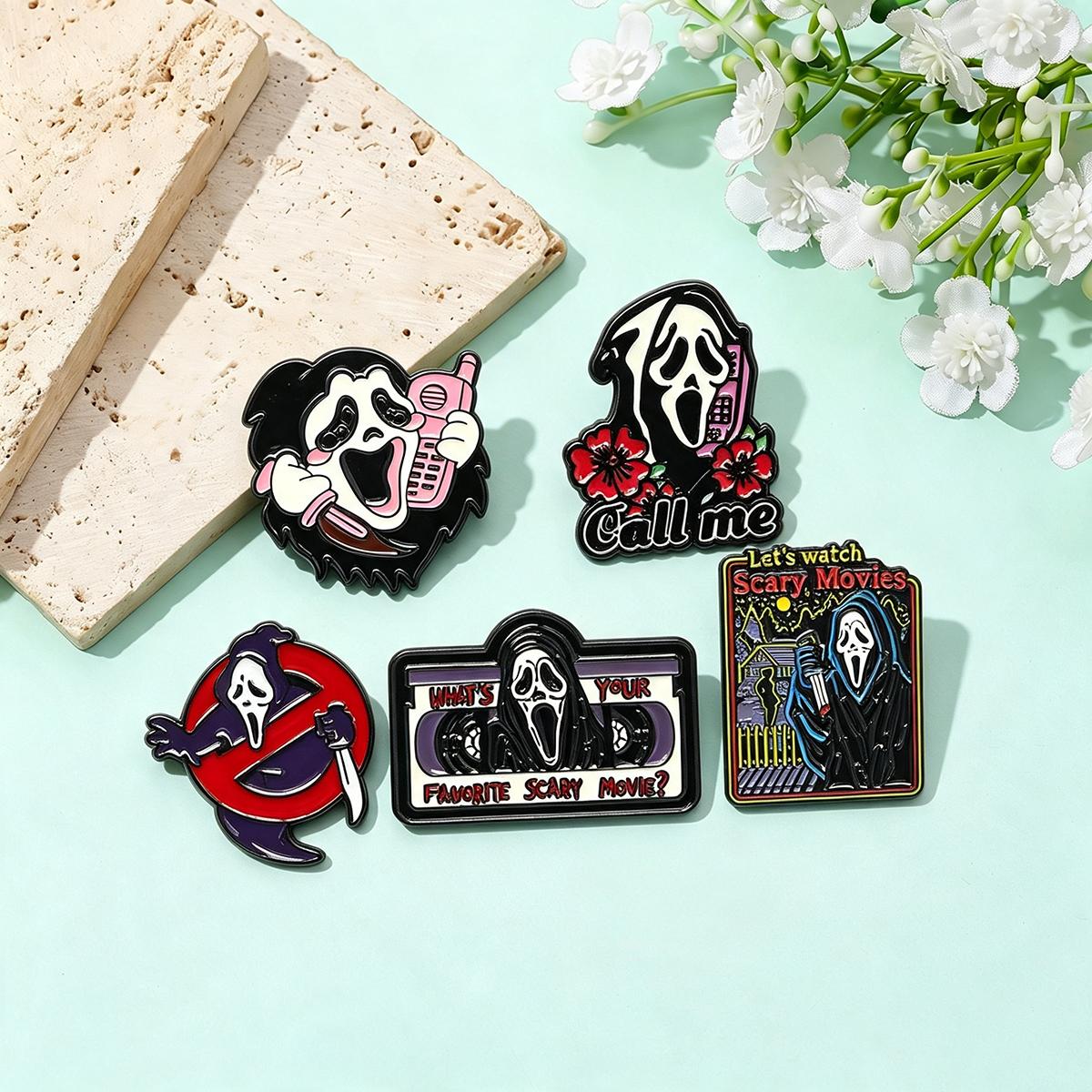 5Pcs/Set Horror Skull Enamel B - Jewelry Making Kits recension och pris
