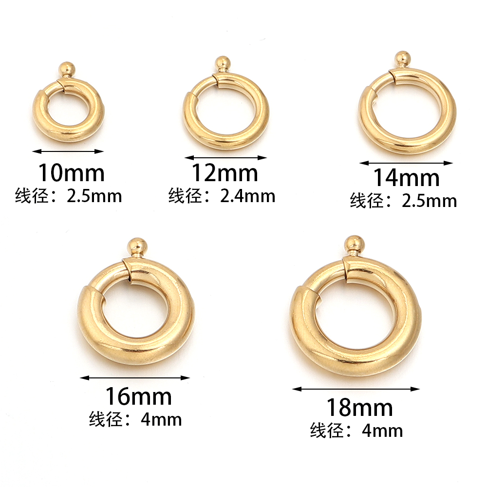 2pcs Stainless Steel Spring Cl - Jewelry Making Rings recension och pris