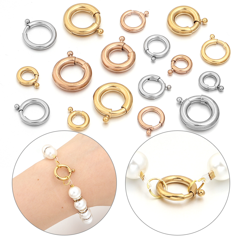2pcs Stainless Steel Spring Cl - Jewelry Making Rings recension och pris