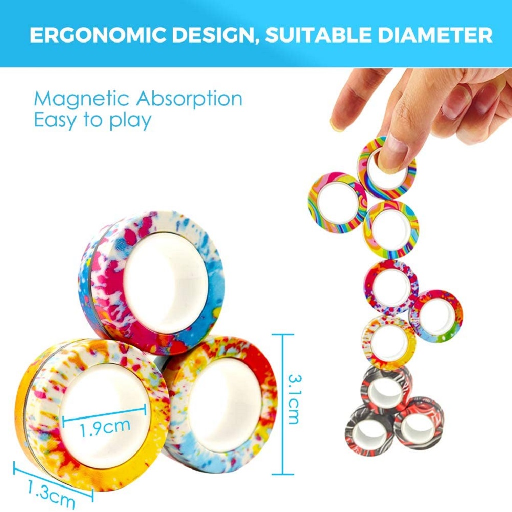 3Pcs Anti-stress Magnetic Ring - Jewelry Making Hand Tools recension och pris