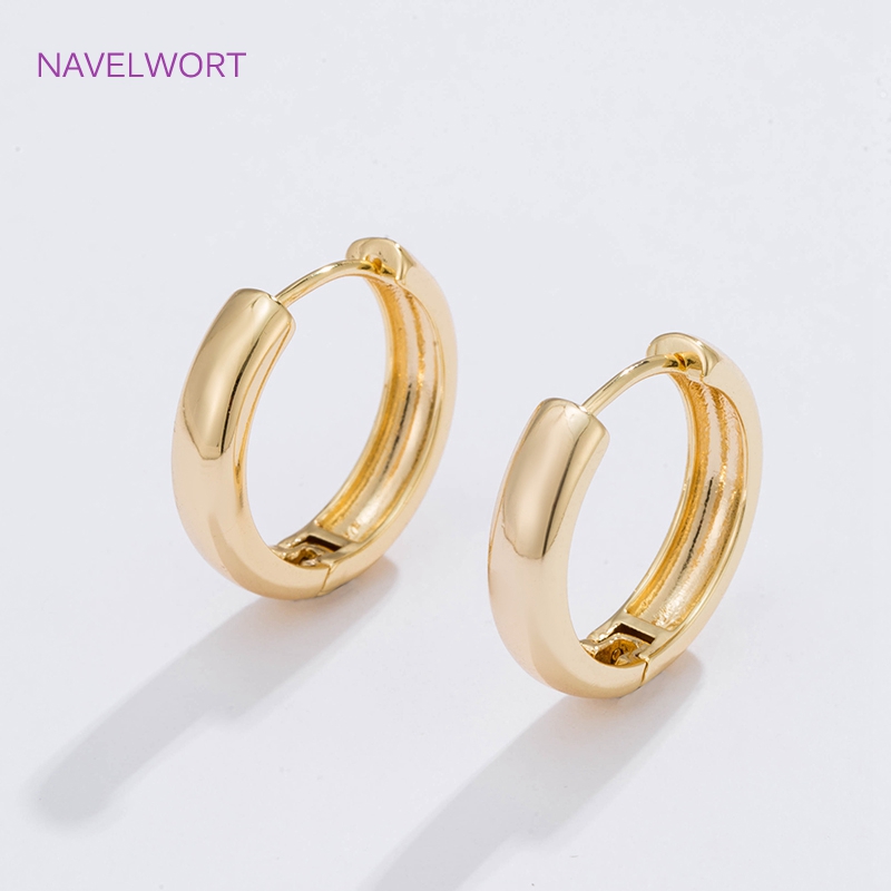 6 Sizes Gold Plated Circle Hoo - Jewelry Making Hoops recension och pris