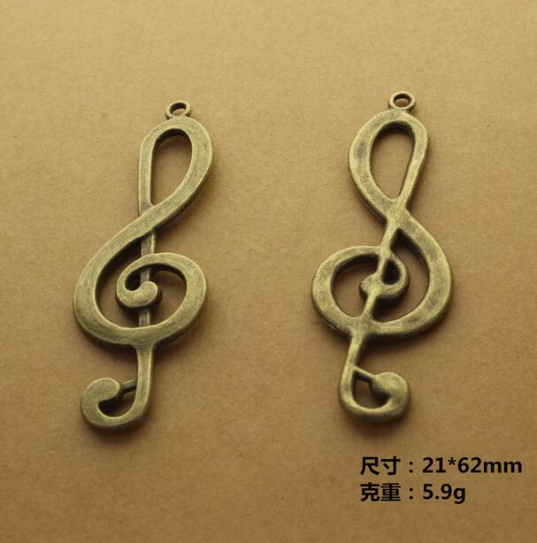 2pcs 61x22mm Big Musical Note  - Jewelry Making Notes recension och pris