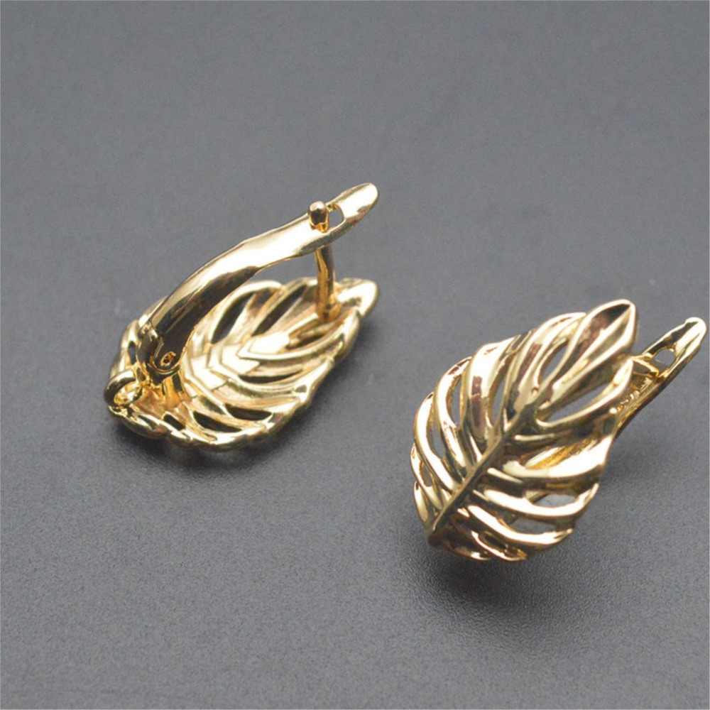 1/2Pcs 18K Gold Plated Brass L - Jewelry Making Hoops recension och pris