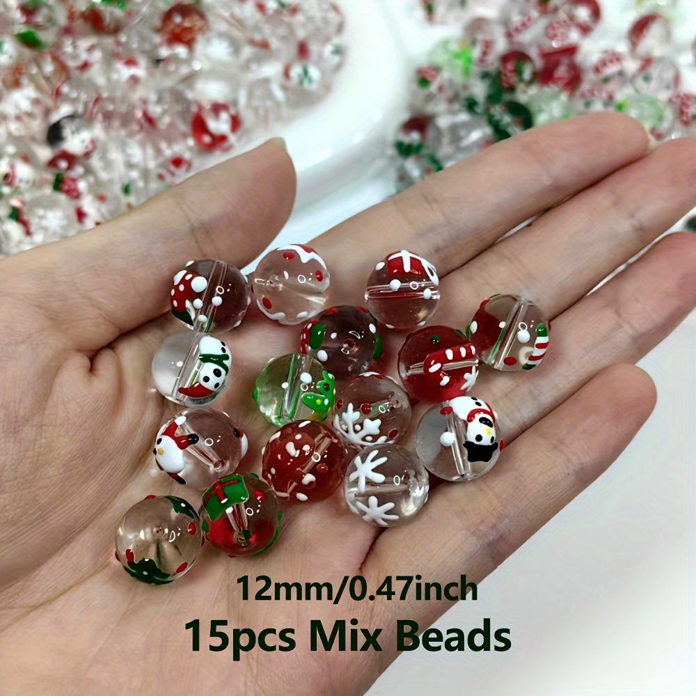 15Pcs 12mm Christmas transpare - Jewelry Making Event recension och pris